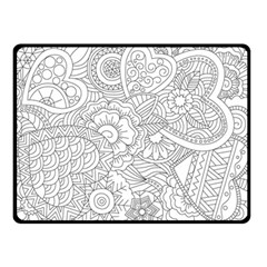 Ornament Vector Retro Double Sided Fleece Blanket (small) 