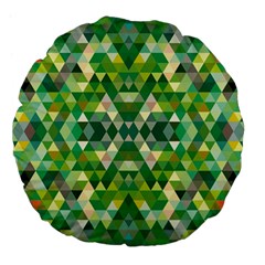 Forest Abstract Geometry Background Large 18  Premium Flano Round Cushions