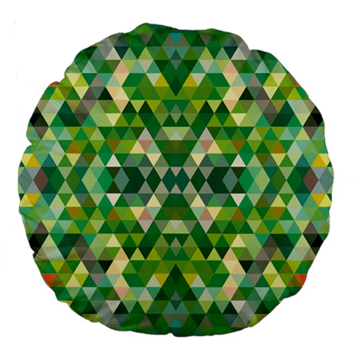 Forest Abstract Geometry Background Large 18  Premium Flano Round Cushions