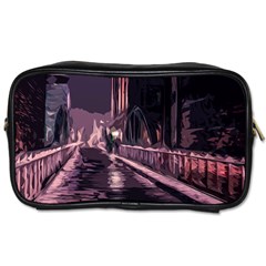 Texture Abstract Background City Toiletries Bags