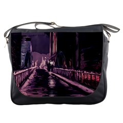 Texture Abstract Background City Messenger Bags