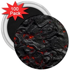 Rock Volcanic Hot Lava Burn Boil 3  Magnets (100 Pack) by Nexatart