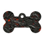 Rock Volcanic Hot Lava Burn Boil Dog Tag Bone (Two Sides) Front