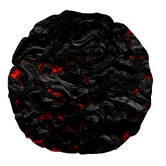 Rock Volcanic Hot Lava Burn Boil Large 18  Premium Flano Round Cushions by Nexatart