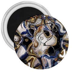 Time Abstract Dali Symbol Warp 3  Magnets by Nexatart