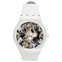 Time Abstract Dali Symbol Warp Round Plastic Sport Watch (m) by Nexatart