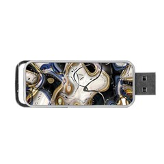 Time Abstract Dali Symbol Warp Portable Usb Flash (two Sides) by Nexatart