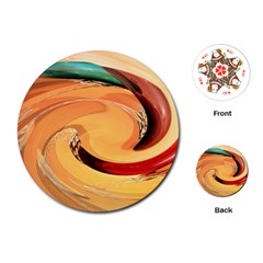 Spiral Abstract Colorful Edited Playing Cards (round) 