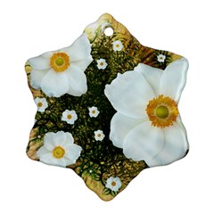 Summer Anemone Sylvestris Ornament (snowflake) by Nexatart