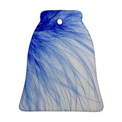 Feather Blue Colored Ornament (bell) by Nexatart