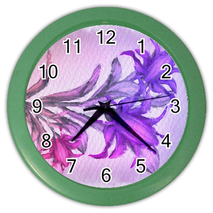 Flowers Flower Purple Flower Color Wall Clocks