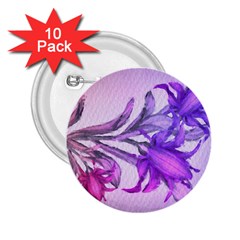 Flowers Flower Purple Flower 2 25  Buttons (10 Pack)  by Nexatart