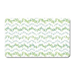 Wavy Linear Seamless Pattern Design  Magnet (rectangular) by dflcprints