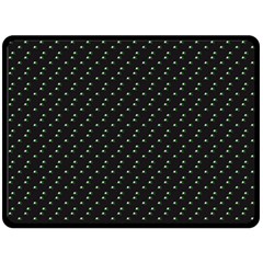 Pink Flowers On Black Double Sided Fleece Blanket (large) 