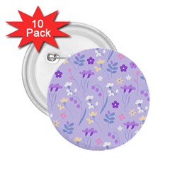 Violet,lavender,cute,floral,pink,purple,pattern,girly,modern,trendy 2 25  Buttons (10 Pack)  by NouveauDesign