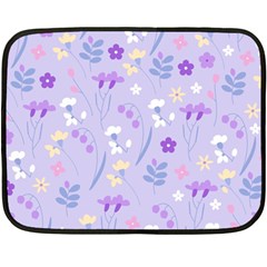 Violet,lavender,cute,floral,pink,purple,pattern,girly,modern,trendy Fleece Blanket (mini) by NouveauDesign