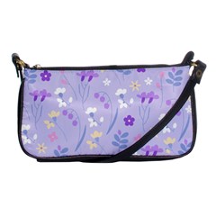 Violet,lavender,cute,floral,pink,purple,pattern,girly,modern,trendy Shoulder Clutch Bags by NouveauDesign