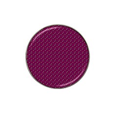 Pink Flowers Magenta Hat Clip Ball Marker by snowwhitegirl