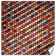 Mosaic Pattern Quilt Pattern Canvas 16  X 16  by paulaoliveiradesign