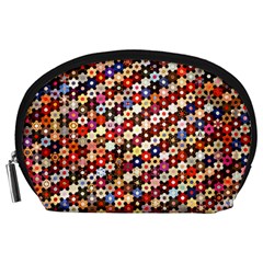 Mosaic Pattern Quilt Pattern Accessory Pouch (large) by paulaoliveiradesign