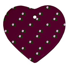 Pink Flowers Magenta Big Heart Ornament (two Sides) by snowwhitegirl