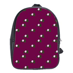 Pink Flowers Magenta Big School Bag (large) by snowwhitegirl