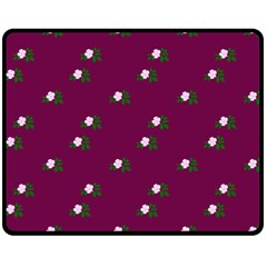 Pink Flowers Magenta Big Fleece Blanket (medium)  by snowwhitegirl