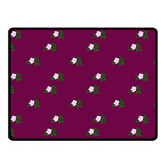 Pink Flowers Magenta Big Fleece Blanket (small)