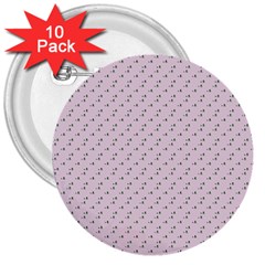 Pink Flowers Pink 3  Buttons (10 Pack) 