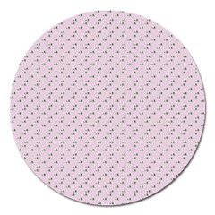 Pink Flowers Pink Magnet 5  (round) by snowwhitegirl
