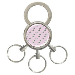 Pink Flowers Pink Big 3-ring Key Chains