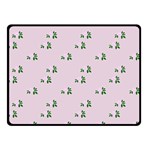 Pink Flowers Pink Big Double Sided Fleece Blanket (Small)  45 x34  Blanket Front