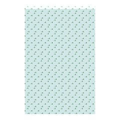 Pink Flowers Blue Shower Curtain 48  X 72  (small)  by snowwhitegirl