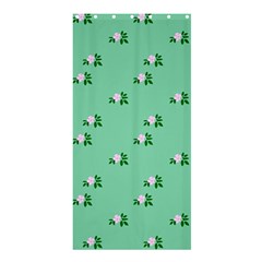 Pink Flowers Green Big Shower Curtain 36  X 72  (stall) 