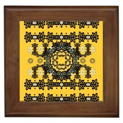 Ornate Circulate Is Festive In A Flower Wreath Decorative Framed Tiles by pepitasart