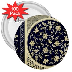 Background Vintage Japanese 3  Buttons (100 Pack)  by Nexatart