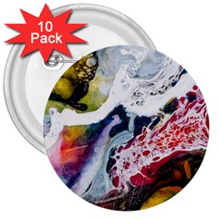 Abstract Art Detail Painting 3  Buttons (10 Pack)  by Nexatart