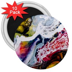 Abstract Art Detail Painting 3  Magnets (10 Pack)  by Nexatart