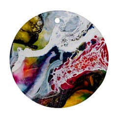 Abstract Art Detail Painting Round Ornament (two Sides)