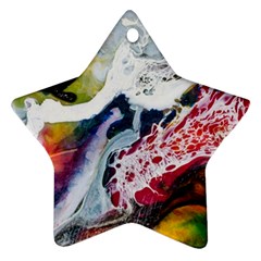 Abstract Art Detail Painting Star Ornament (two Sides) by Nexatart