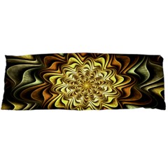 Fractal Flower Petals Gold Body Pillow Case (dakimakura) by Nexatart