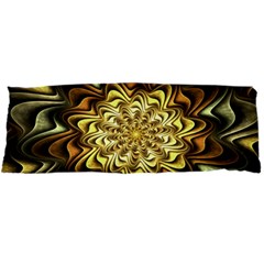 Fractal Flower Petals Gold Body Pillow Case Dakimakura (two Sides) by Nexatart