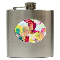 Art Detail Abstract Painting Wax Hip Flask (6 oz)