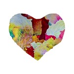 Art Detail Abstract Painting Wax Standard 16  Premium Flano Heart Shape Cushions Front