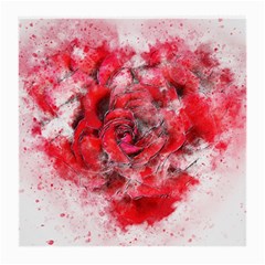 Flower Roses Heart Art Abstract Medium Glasses Cloth