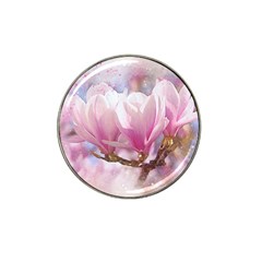 Flowers Magnolia Art Abstract Hat Clip Ball Marker by Nexatart