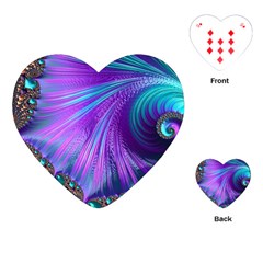 Abstract Fractal Fractal Structures Playing Cards (heart)  by Nexatart