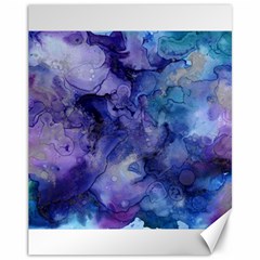 Ink Background Swirl Blue Purple Canvas 11  X 14   by Nexatart