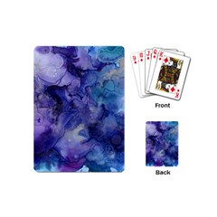 Ink Background Swirl Blue Purple Playing Cards (mini)  by Nexatart