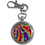 Abstract Pattern Lines Wave Key Chain Watches Front